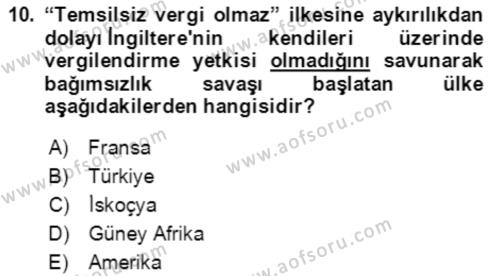 Vergi Planlaması Dersi 2021 - 2022 Yılı (Vize) Ara Sınavı 10. Soru