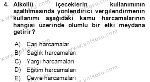 Vergi Planlaması Dersi 2021 - 2022 Yılı Yaz Okulu Sınavı 4. Soru