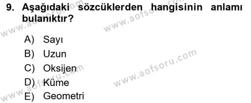 Sembolik Mantık Dersi 2018 - 2019 Yılı (Vize) Ara Sınavı 9. Soru