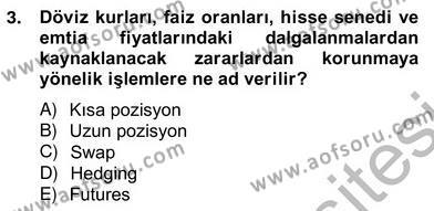 Türev Araçlar Dersi 2012 - 2013 Yılı (Vize) Ara Sınavı 3. Soru