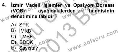 Türev Araçlar Dersi 2012 - 2013 Yılı (Vize) Ara Sınavı 4. Soru