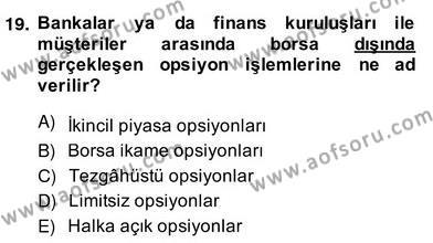 Türev Araçlar Dersi 2013 - 2014 Yılı (Vize) Ara Sınavı 19. Soru
