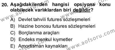 Türev Araçlar Dersi 2013 - 2014 Yılı (Vize) Ara Sınavı 20. Soru