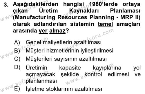 Ön Muhasebe Yazılımları Ve Kullanımı Dersi 2020 - 2021 Yılı Yaz Okulu Sınavı 3. Soru