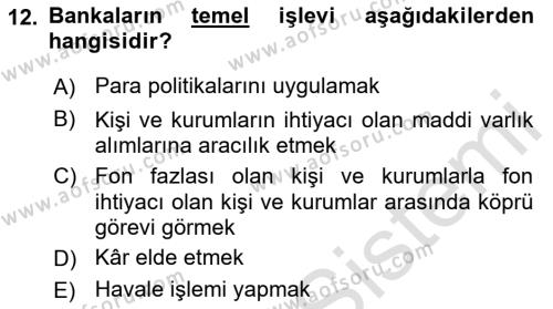 Genel Muhasebe 2 Dersi 2021 - 2022 Yılı Yaz Okulu Sınavı 12. Soru