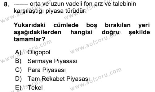 Genel Muhasebe 2 Dersi 2022 - 2023 Yılı (Vize) Ara Sınavı 8. Soru