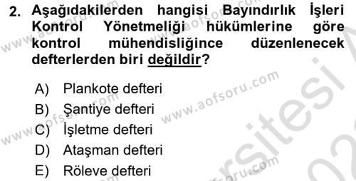 İnşaat ve Gayrimenkul Muhasebesi Dersi 2021 - 2022 Yılı (Vize) Ara Sınavı 2. Soru