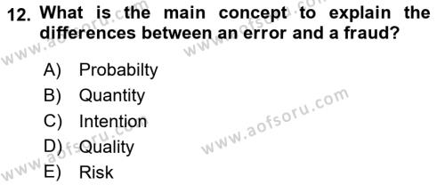 Accounting 1 Dersi 2020 - 2021 Yılı Yaz Okulu Sınavı 12. Soru