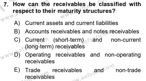 Accounting 1 Dersi 2022 - 2023 Yılı (Final) Dönem Sonu Sınavı 7. Soru