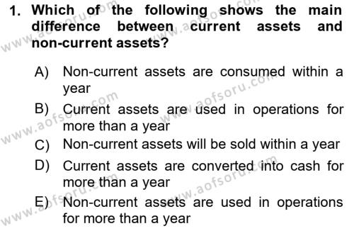 Accounting 2 Dersi 2018 - 2019 Yılı (Final) Dönem Sonu Sınavı 1. Soru