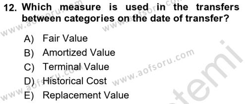 Accounting 2 Dersi 2021 - 2022 Yılı (Vize) Ara Sınavı 12. Soru