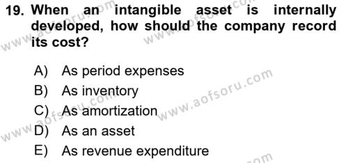 Accounting 2 Dersi 2021 - 2022 Yılı (Vize) Ara Sınavı 19. Soru