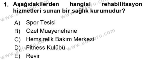 Sağlık Kurumlarında Maliyet Muhasebesi Dersi 2023 - 2024 Yılı (Vize) Ara Sınavı 1. Soru