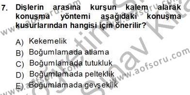 Okulöncesinde Müzik Eğitimi 1 Dersi 2013 - 2014 Yılı (Final) Dönem Sonu Sınavı 7. Soru