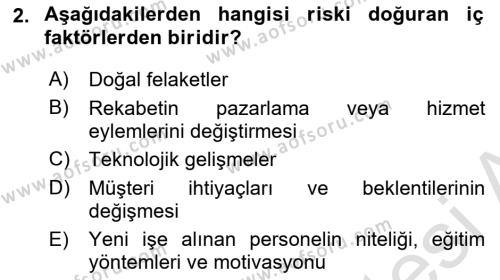 Muhasebe Denetimi Dersi 2022 - 2023 Yılı Yaz Okulu Sınavı 2. Soru