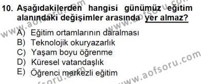 Okulöncesi Dönemde Değerler Eğitimi Dersi 2014 - 2015 Yılı (Vize) Ara Sınavı 10. Soru