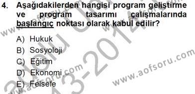 Öğretim İlke Ve Yöntemleri Dersi 2013 - 2014 Yılı Tek Ders Sınavı 4. Soru