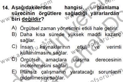 Türk Eğitim Sistemi Ve Okul Yönetimi Dersi 2012 - 2013 Yılı (Final) Dönem Sonu Sınavı 14. Soru