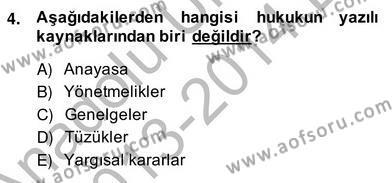 Türk Eğitim Sistemi Ve Okul Yönetimi Dersi 2013 - 2014 Yılı (Vize) Ara Sınavı 4. Soru