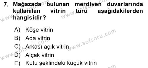 Mağaza Atmosferi Dersi 2018 - 2019 Yılı (Vize) Ara Sınavı 7. Soru