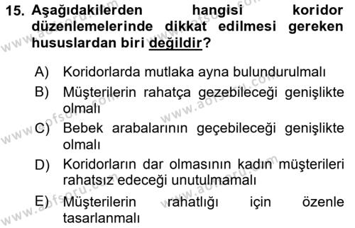 Mağaza Atmosferi Dersi 2019 - 2020 Yılı (Vize) Ara Sınavı 15. Soru