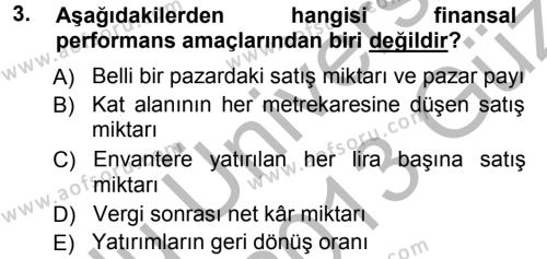 Perakende Yönetimi Dersi 2012 - 2013 Yılı (Vize) Ara Sınavı 3. Soru