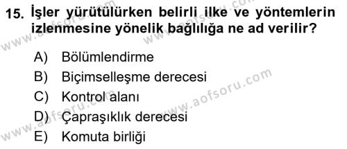 Perakende Yönetimi Dersi 2019 - 2020 Yılı (Vize) Ara Sınavı 15. Soru