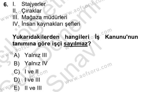 Perakende Yönetimi Dersi 2019 - 2020 Yılı (Final) Dönem Sonu Sınavı 6. Soru