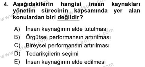 Perakende Yönetimi Dersi 2021 - 2022 Yılı (Final) Dönem Sonu Sınavı 4. Soru