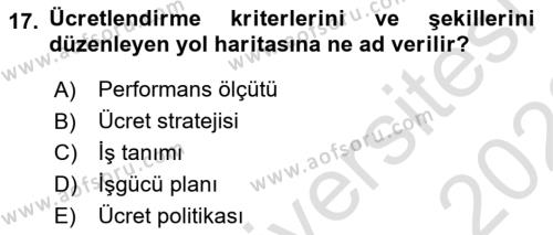 Perakende Yönetimi Dersi 2022 - 2023 Yılı (Vize) Ara Sınavı 17. Soru