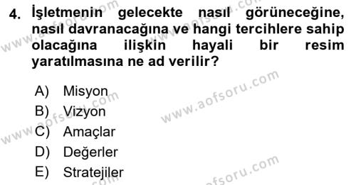 Perakende Yönetimi Dersi 2022 - 2023 Yılı (Vize) Ara Sınavı 4. Soru