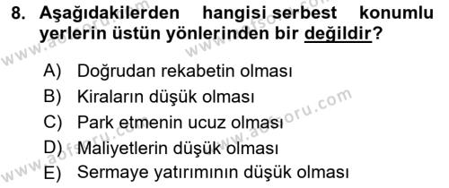 Perakende Yönetimi Dersi 2022 - 2023 Yılı (Vize) Ara Sınavı 8. Soru