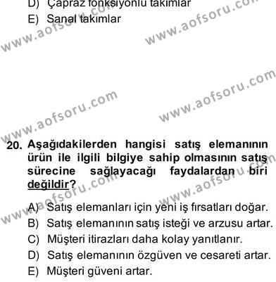 Perakendecilikte Ürün Yönetimi Dersi 2013 - 2014 Yılı (Vize) Ara Sınavı 7. Soru