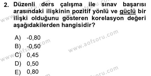 Psikoloji Dersi 2023 - 2024 Yılı Yaz Okulu Sınavı 2. Soru