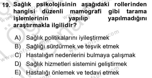 Sosyal Psikoloji 2 Dersi 2020 - 2021 Yılı Yaz Okulu Sınavı 19. Soru