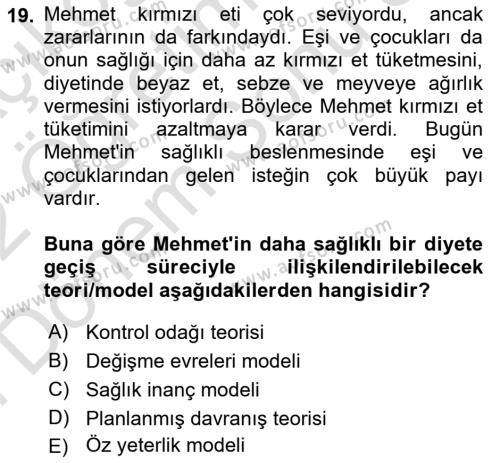 Sosyal Psikoloji 2 Dersi 2021 - 2022 Yılı (Final) Dönem Sonu Sınavı 19. Soru