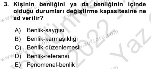 Sosyal Psikoloji 2 Dersi 2022 - 2023 Yılı Yaz Okulu Sınavı 3. Soru