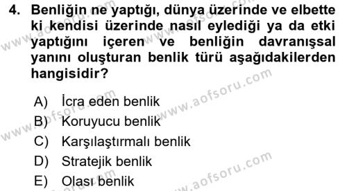 Sosyal Psikoloji 2 Dersi 2023 - 2024 Yılı (Vize) Ara Sınavı 4. Soru