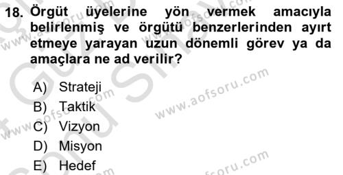 Spor Pazarlaması Dersi 2023 - 2024 Yılı (Final) Dönem Sonu Sınavı 18. Soru