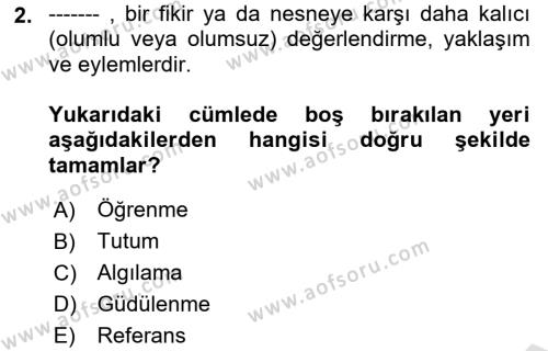 Spor Pazarlaması Dersi 2023 - 2024 Yılı (Final) Dönem Sonu Sınavı 2. Soru