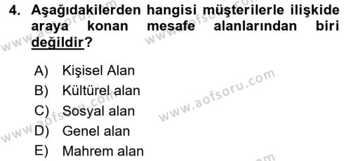 Müşteri İlişkileri Yönetimi Dersi 2020 - 2021 Yılı Yaz Okulu Sınavı 4. Soru