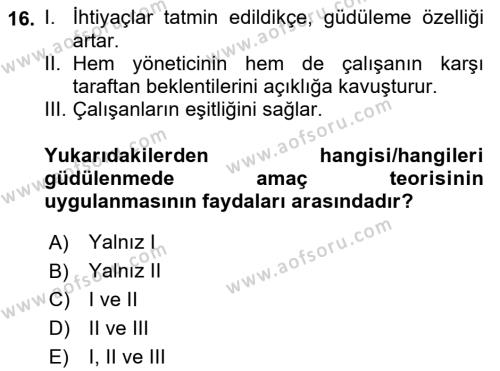 Satış Yönetimi Dersi 2021 - 2022 Yılı Yaz Okulu Sınavı 16. Soru