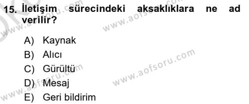 Havayolu Pazarlaması Dersi 2021 - 2022 Yılı Yaz Okulu Sınavı 15. Soru