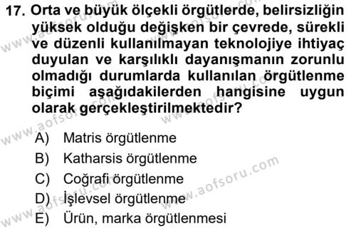 Pazarlama İletişimi Dersi 2020 - 2021 Yılı Yaz Okulu Sınavı 17. Soru