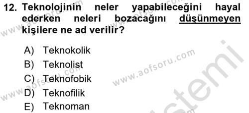 İnternet Ve Mobil Pazarlama Dersi 2022 - 2023 Yılı Yaz Okulu Sınavı 12. Soru