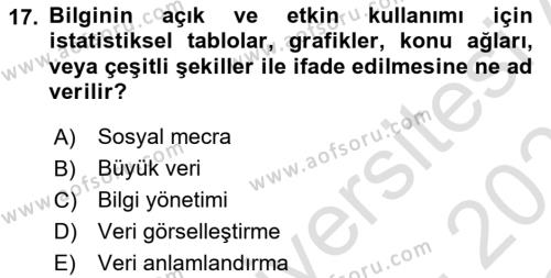 İnternet Ve Mobil Pazarlama Dersi 2022 - 2023 Yılı Yaz Okulu Sınavı 17. Soru