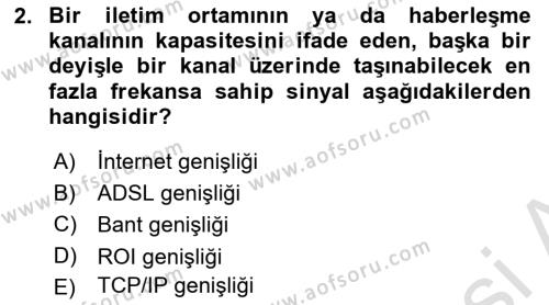 İnternet Ve Mobil Pazarlama Dersi 2023 - 2024 Yılı (Final) Dönem Sonu Sınavı 2. Soru