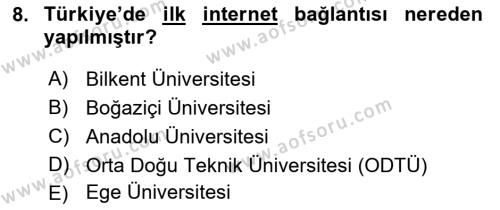 İnternet Ve Mobil Pazarlama Dersi 2023 - 2024 Yılı (Final) Dönem Sonu Sınavı 8. Soru