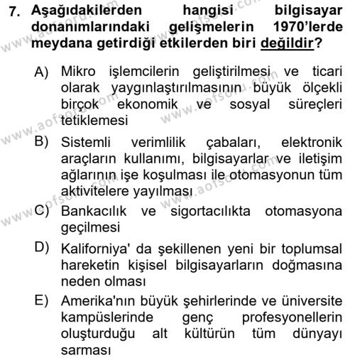 İnternet Ve Mobil Pazarlama Dersi 2024 - 2025 Yılı (Vize) Ara Sınavı 7. Soru