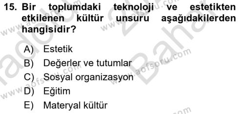 Küresel Pazarlama Dersi 2023 - 2024 Yılı (Vize) Ara Sınavı 15. Soru